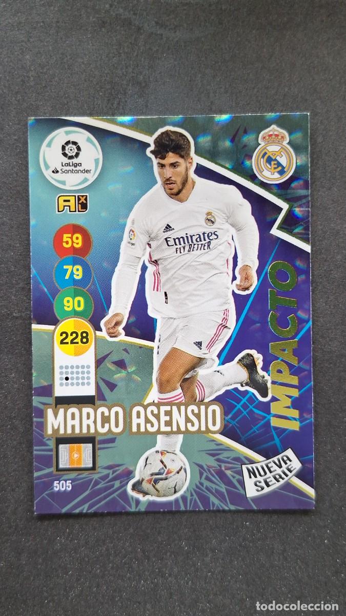 Cromos de f&uacute;tbol: L1 MARCO ASENSIO REAL MADRID 505 NUEVA SERIE IMPACTO PANINI ADRENALYN XL 2020 2021 20 21