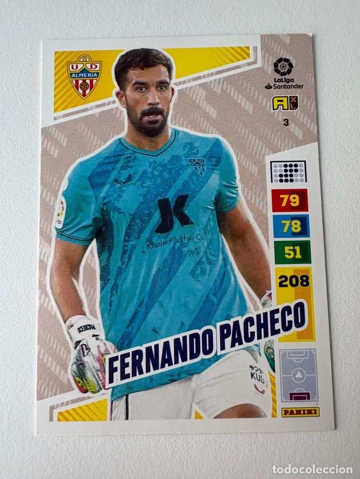 Cromos de f&uacute;tbol: Fernando Pacheco Almer&iacute;a 3 Adrenalyn 2022-23