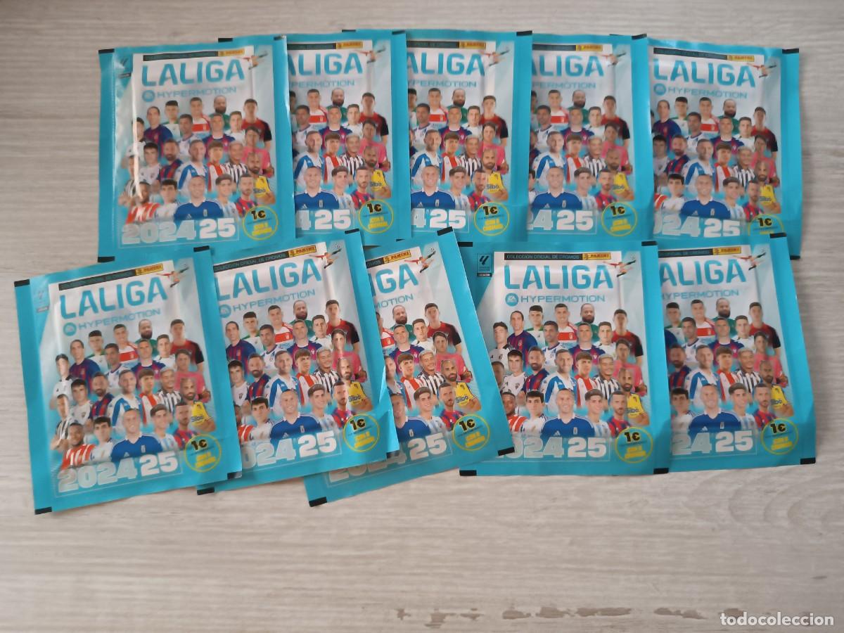 Cromos de f&uacute;tbol: LOTE DE 10 SOBRES SIN ABRIR LIGA HYPERMOTION 2024 2025 24 25