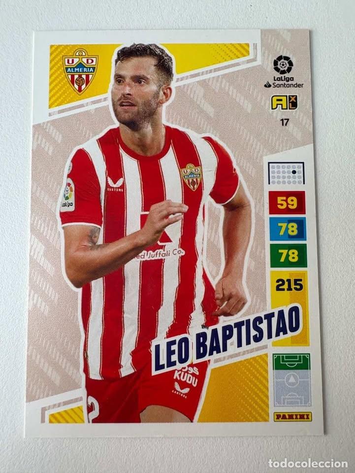 Cromos de f&uacute;tbol: Leo Baptistao Almer&iacute;a 17 Adrenalyn 2022-23
