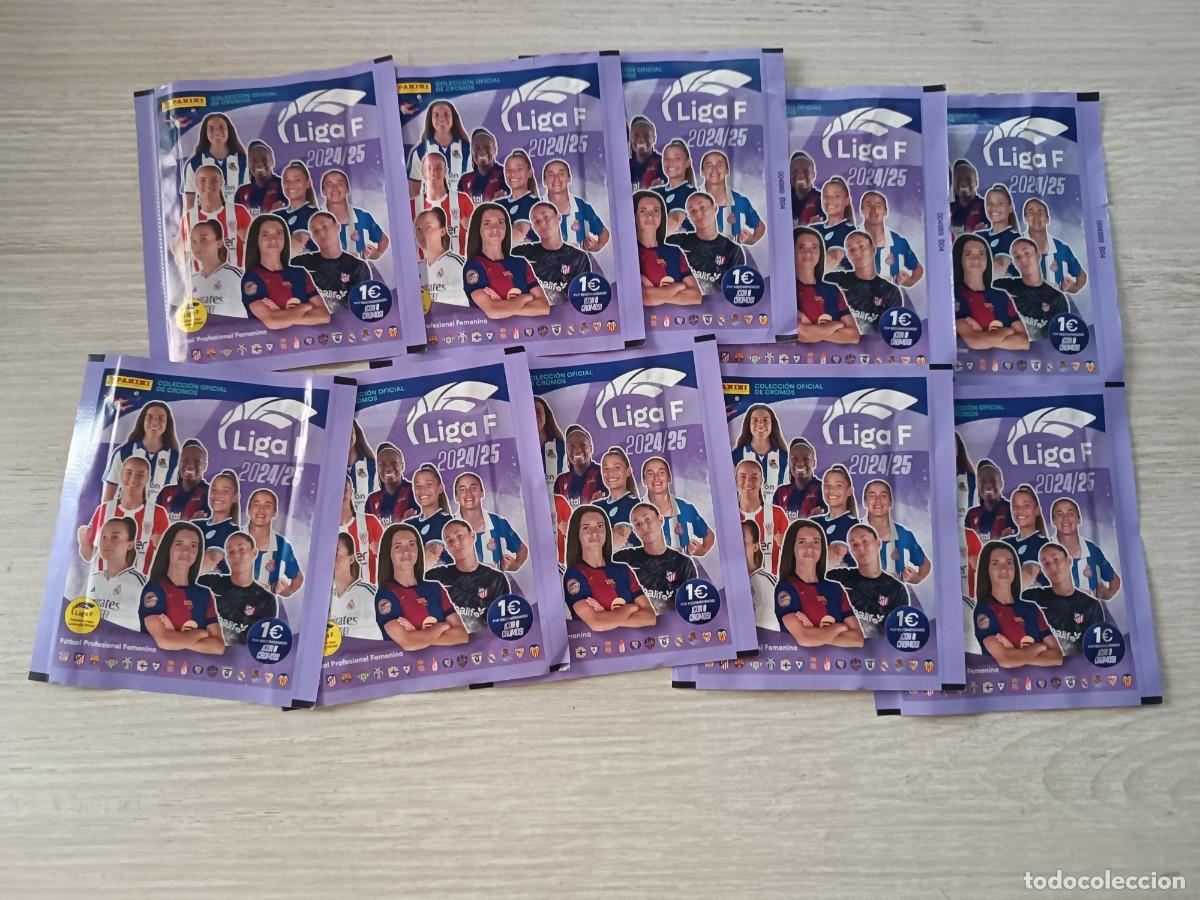 Cromos de f&uacute;tbol: LOTE DE 10 SOBRES SIN ABRIR LIGA F 2024 2025 24 25