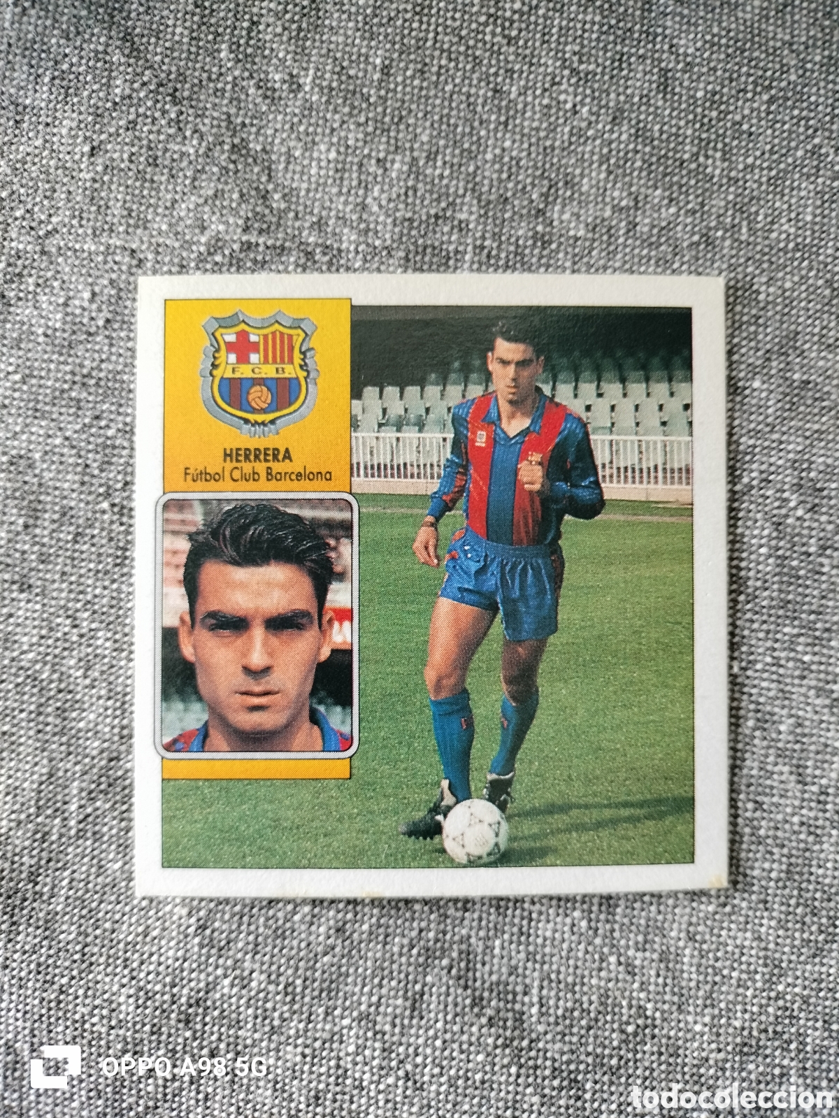Cromos de f&uacute;tbol: Cromo coloca Herrera Barcelona Ediciones Este liga temporada 92 93 1992 1993