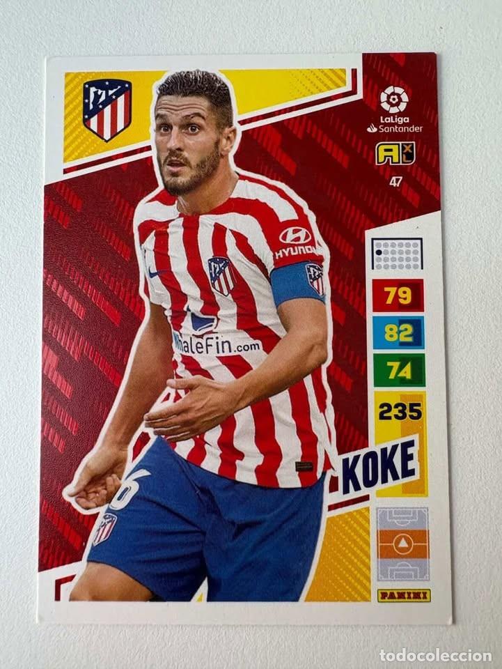 Cromos de f&uacute;tbol: Koke Atl&eacute;tico de Madrid 47 Adrenalyn 2022-23