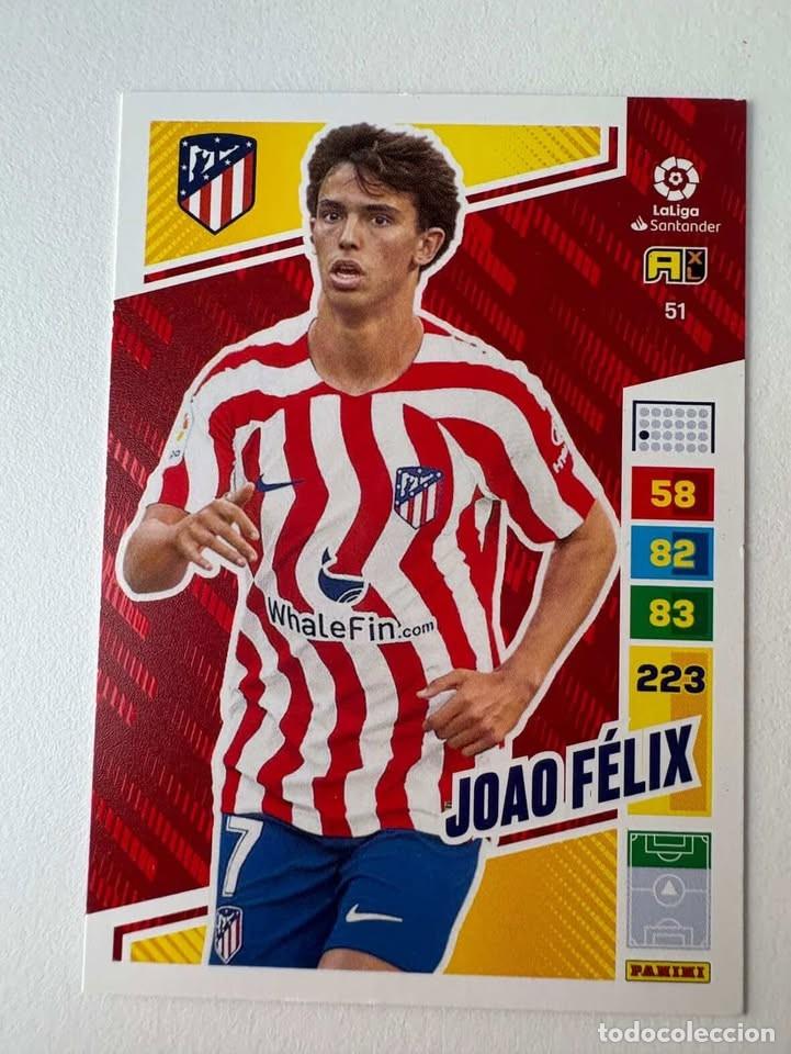 Cromos de f&uacute;tbol: Joao Felix Atl&eacute;tico de Madrid 51 Adrenalyn 2022-23