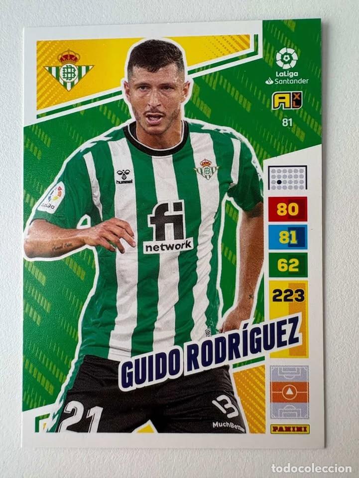 Fu&szlig;ball-Sticker: Guido Rodr&iacute;guez Betis 81 Adrenalyn 2022-23