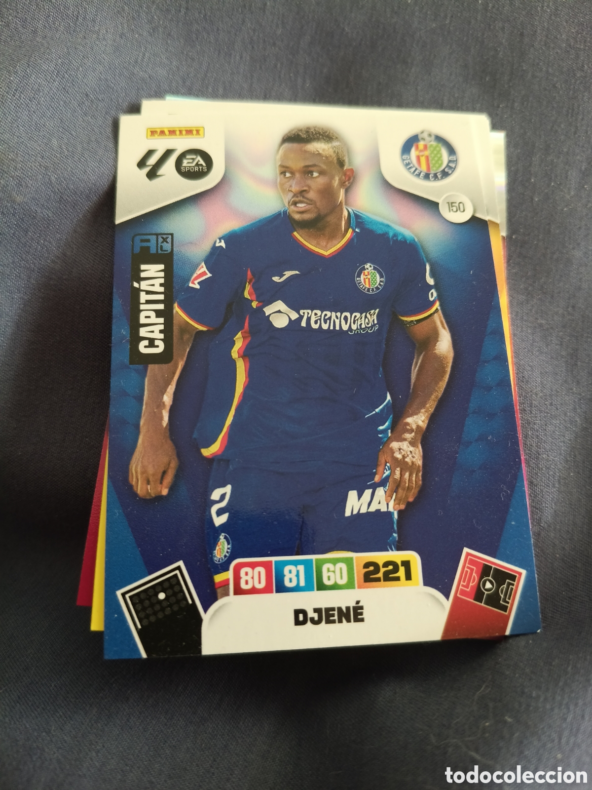 Cromos de f&uacute;tbol: carta de Djen&eacute; del Getafe CF de la colecci&oacute;n Panini Adrenalyn XL 2025-2026.