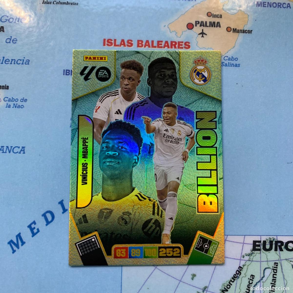 Cromos de f&uacute;tbol: Billion Vinicius / Mbappe Del Real Madrid cromo adrenalyn XL 25-26 2025-2026