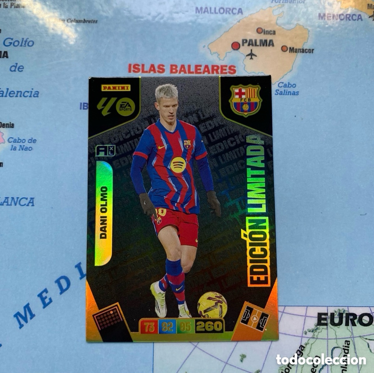 Cromos de f&uacute;tbol: Dani Olmo Edici&oacute;n Limitada del Barcelona cromo adrenalyn XL 25-26 2025-2026