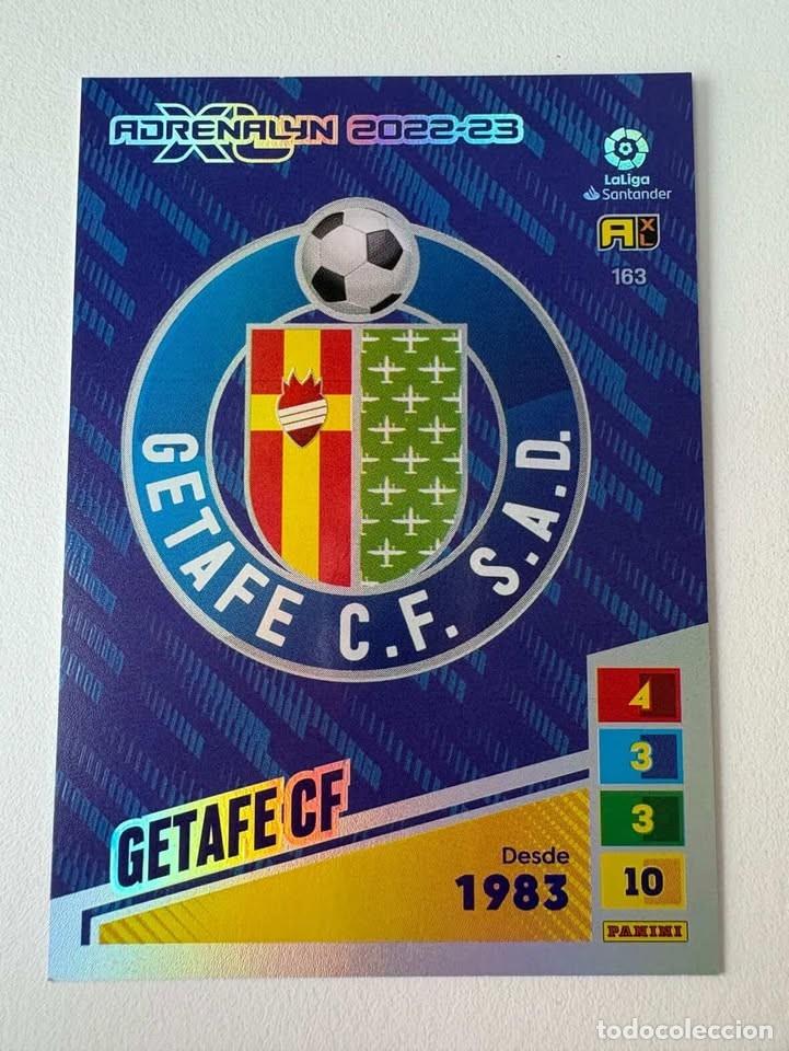 Cromos de f&uacute;tbol: Escudo Getafe 163 Adrenalyn 2022-23