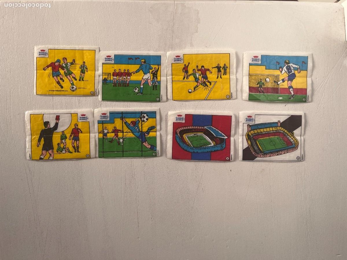Fu&szlig;ball-Sticker: FUTBOL DUBBLE BUBBLE 8 CROMOS