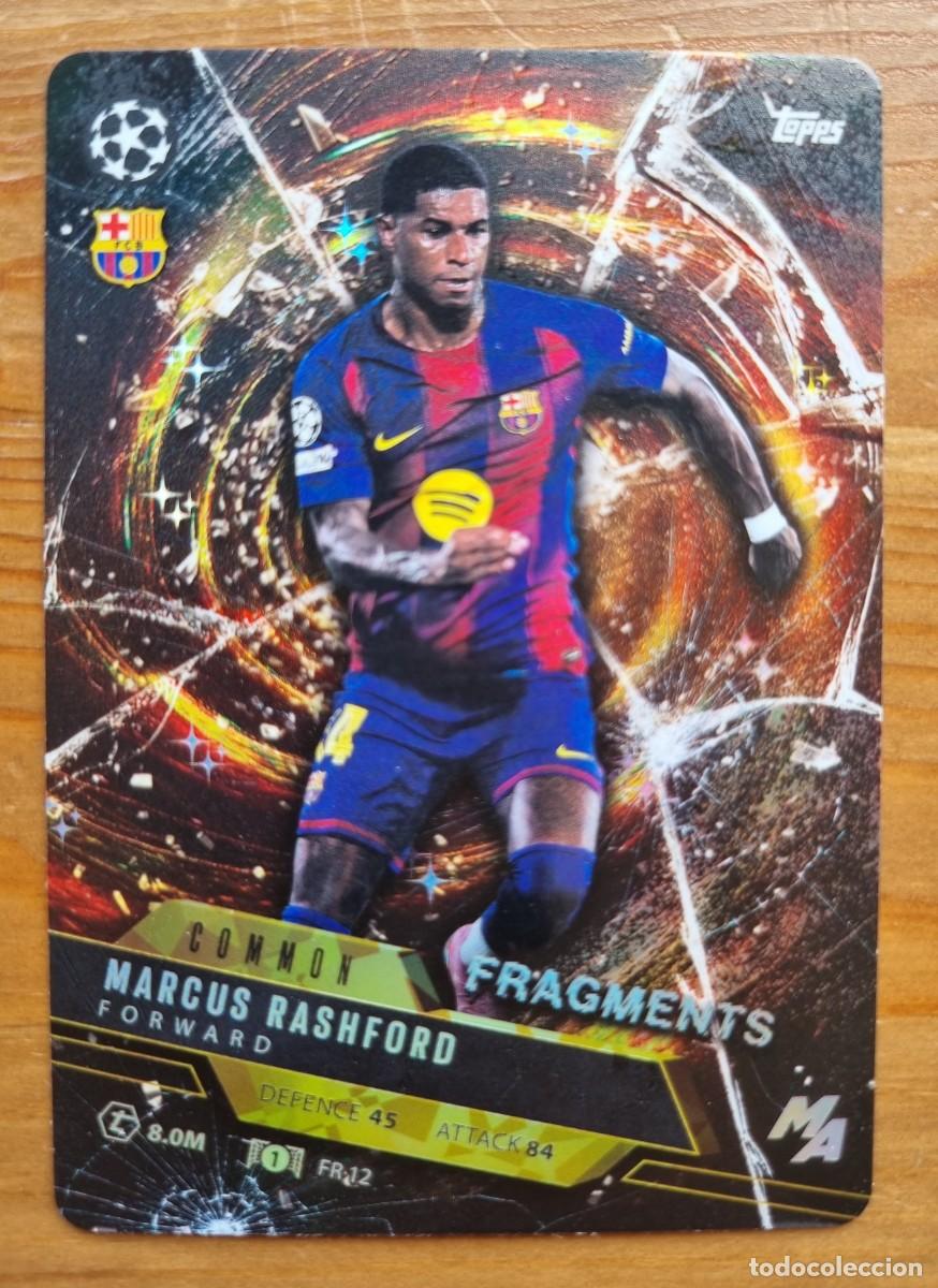 Cromos de f&uacute;tbol: FR 12 Marcus RASHFORD (FC Barcelona) FRAGMENTS. Match Attax 2025 2026 25 26 Madness (Topps)