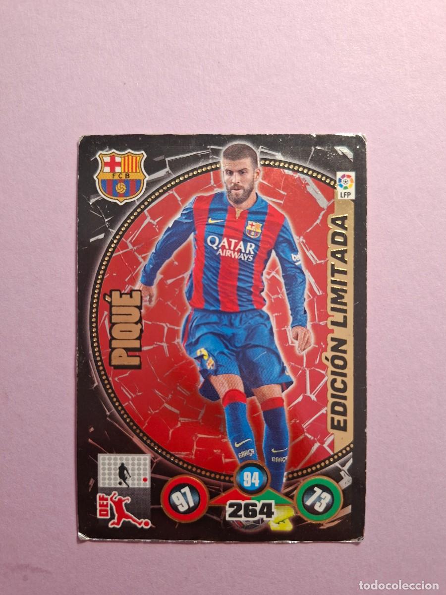 Cromos de f&uacute;tbol: GERARD PIQUE EDICION LIMITADA LIMITED CARD BARCELONA ADRENALYN XL LIGA BBVA 2014 2015 14 15