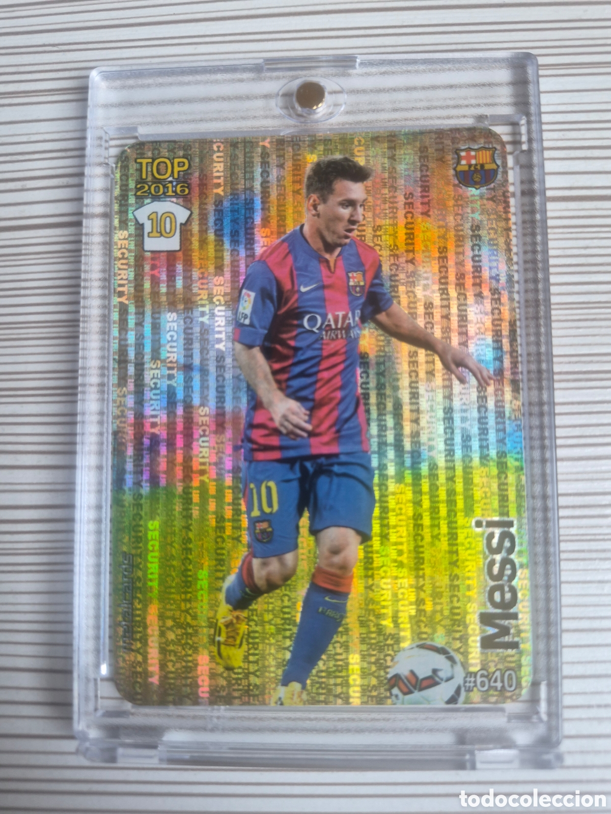 Cromos de f&uacute;tbol: MESSI TOP SECURITY MUNDICROMO 2015 2016 IMPOLUTO!!