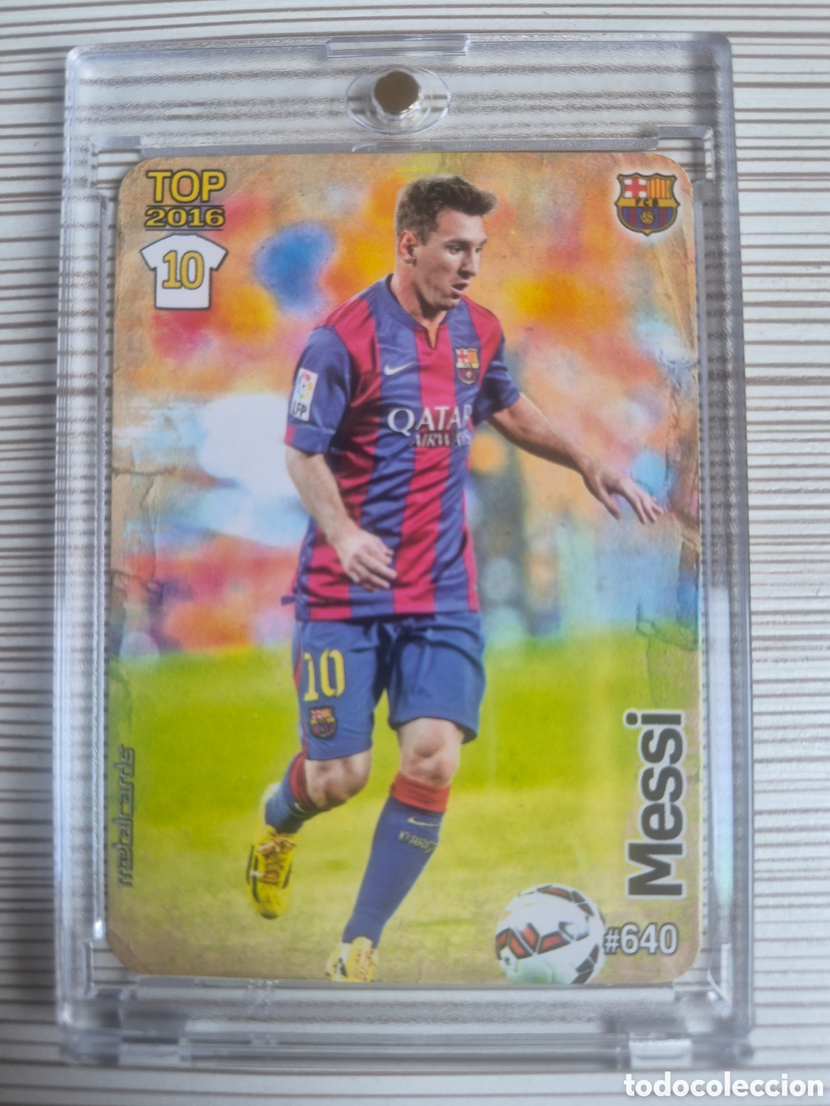 Cromos de f&uacute;tbol: MESSI TOP MATE MUNDICROMO 2015 2016 IMPOLUTO!!