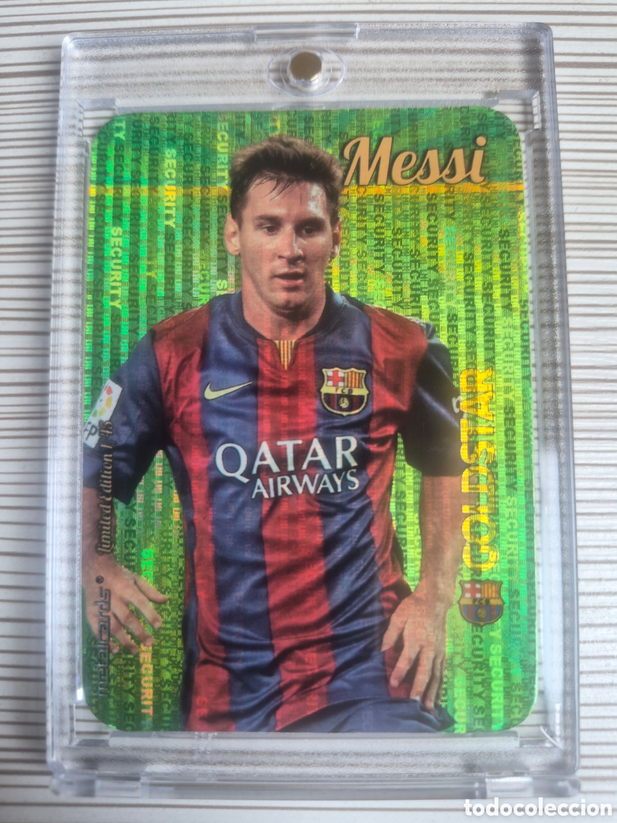 Cromos de f&uacute;tbol: MESSI GOLDSTAR SECURITY MUNDICROMO 2015 2016 IMPOLUTO
