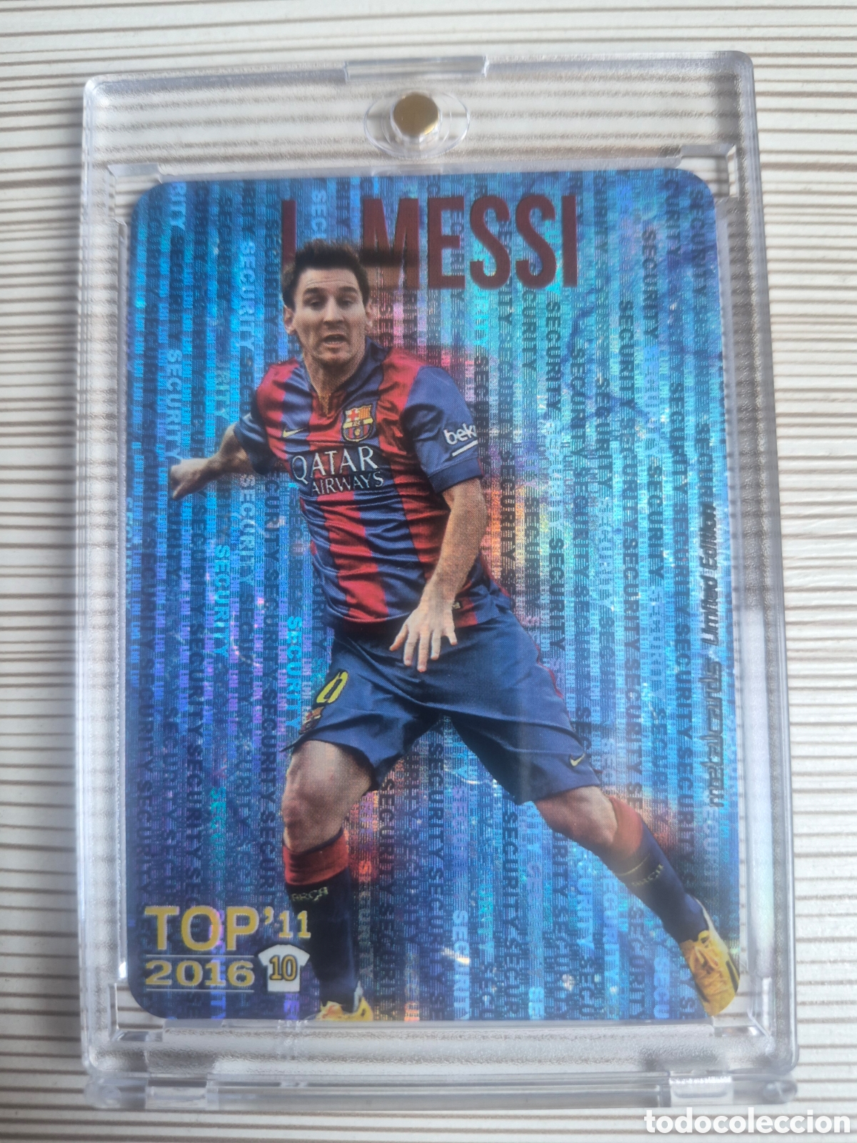 Cromos de f&uacute;tbol: MESSI TOP 11 SECURITY MUNDICROMO 2015 2016 IMPOLUTO!!
