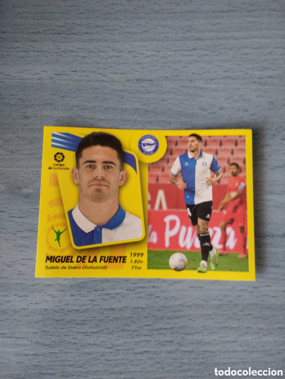 Cromos de Futebol: Cromo ediciones este liga 21 22 coloca 18 bis Miguel de la fuente alav&eacute;s sin pegar