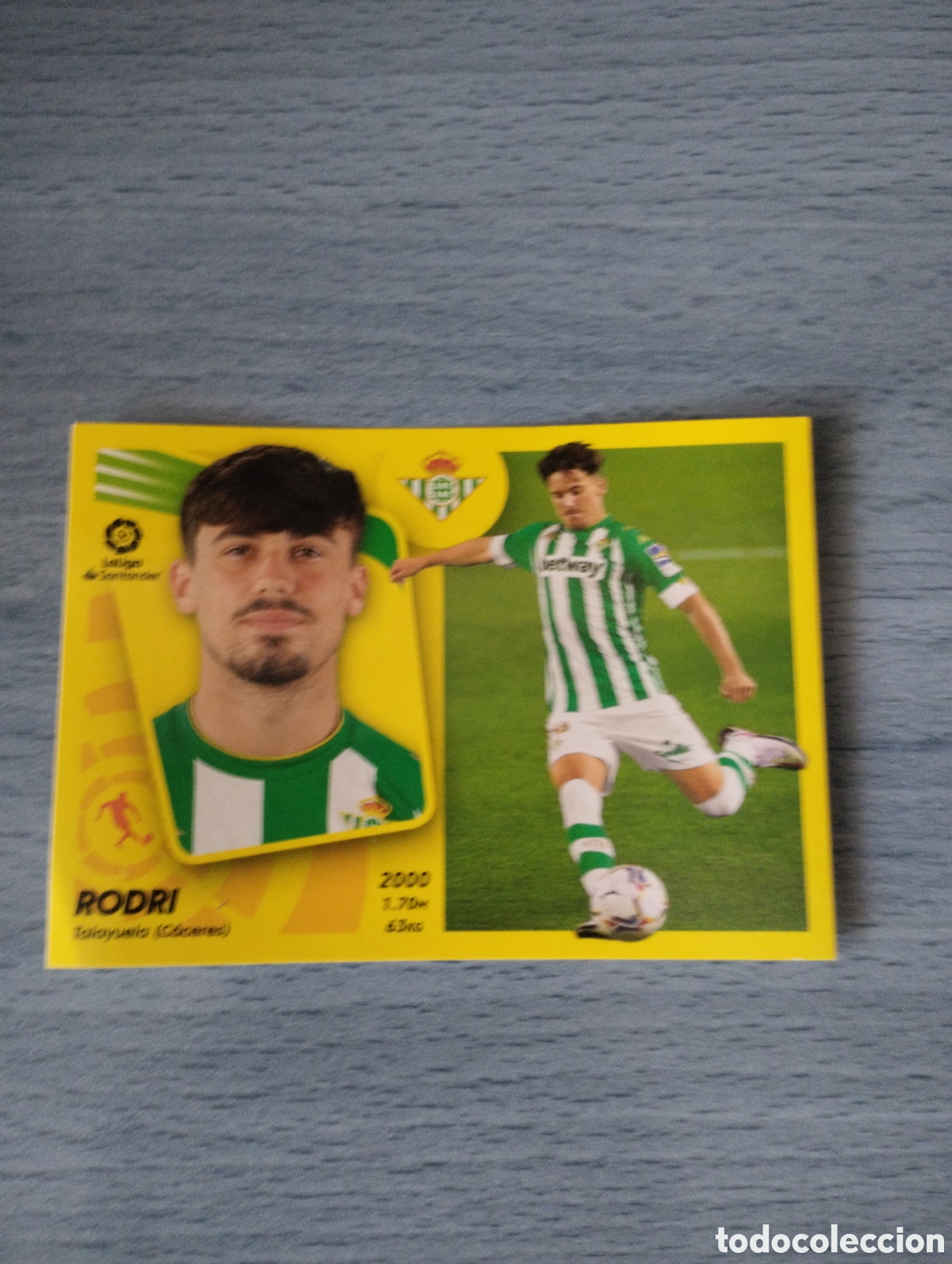 Cromos de f&uacute;tbol: Cromo ediciones este liga 21 22 coloca 15 bis Rodri Betis sin pegar