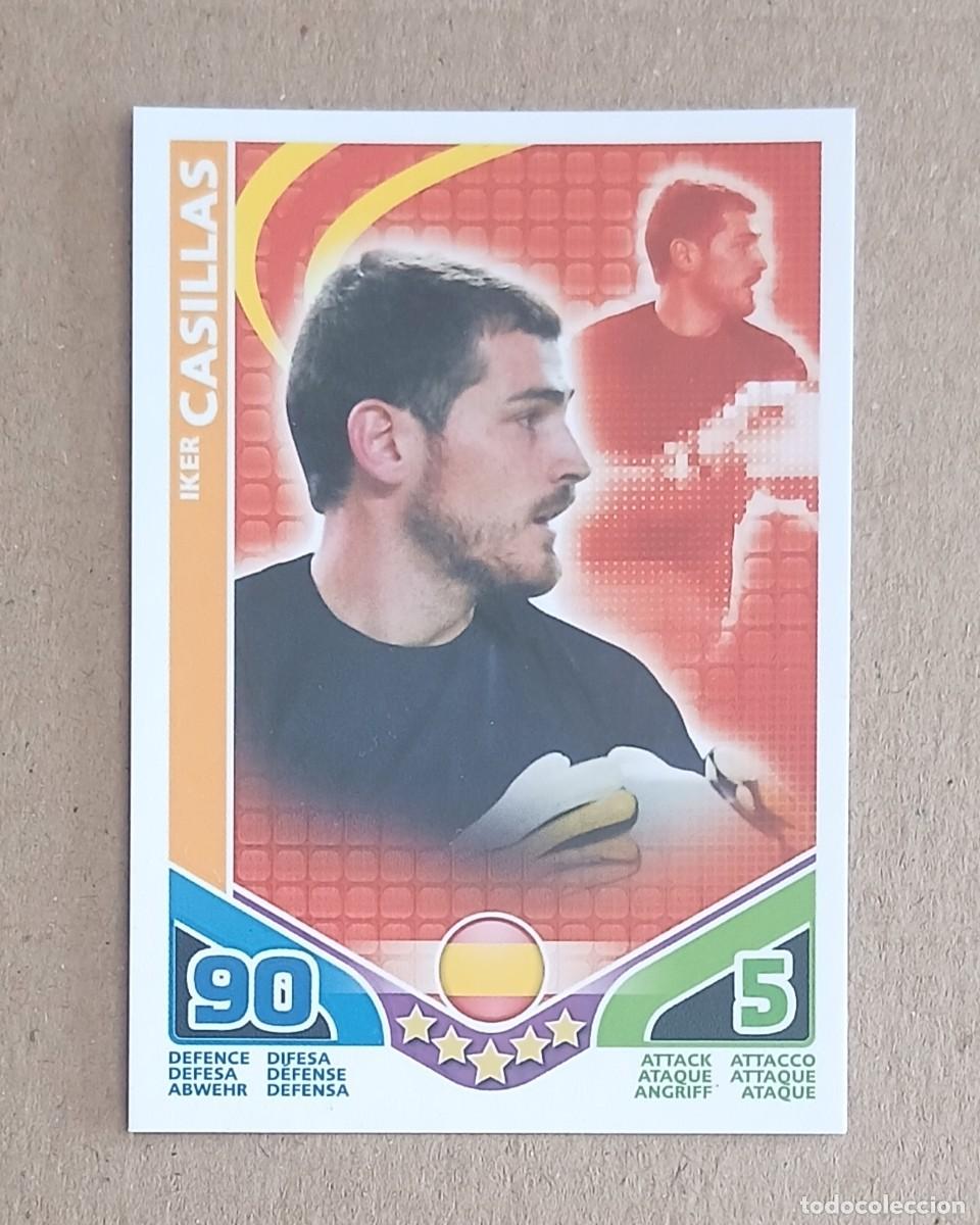 Cromos de f&uacute;tbol: CROMO DE CASILLAS ESPA&Ntilde;A TOPPS MATCH ATTAX SUD&Aacute;FRICA 2010. Nuevo.