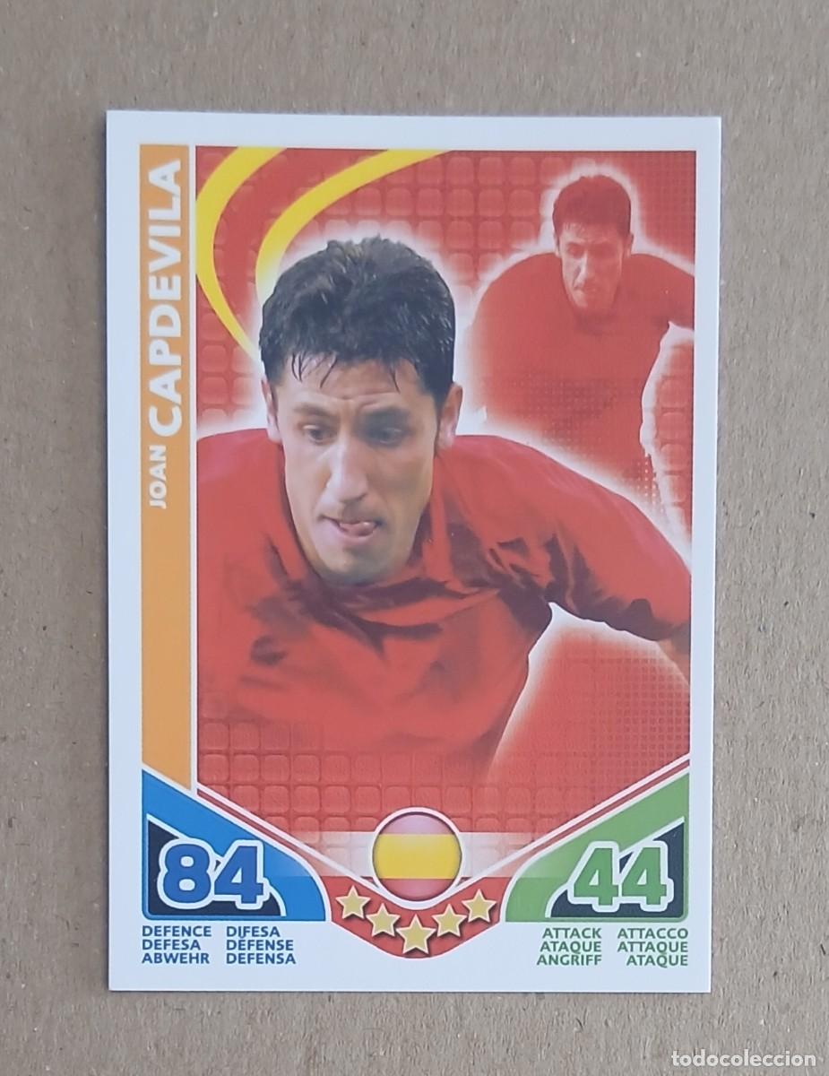 Cromos de f&uacute;tbol: CROMO DE CAPDEVILA ESPA&Ntilde;A TOPPS MATCH ATTAX SUD&Aacute;FRICA 2010. Nuevo.