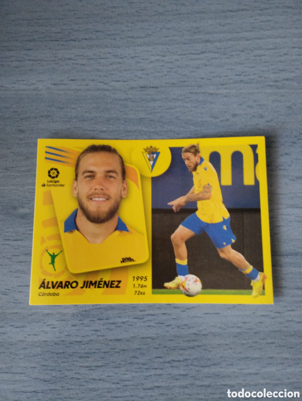 Cromos de f&uacute;tbol: Cromo ediciones este liga 21 22 coloca 16 bis &Aacute;lvaro Jim&eacute;nez cadiz sin pegar