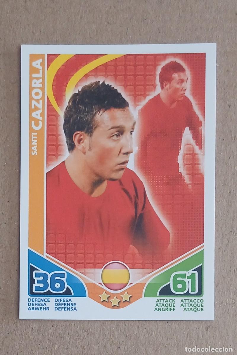 Cromos de f&uacute;tbol: CROMO DE SANTI CAZORLA ESPA&Ntilde;A TOPPS MATCH ATTAX SUD&Aacute;FRICA 2010. Nuevo.