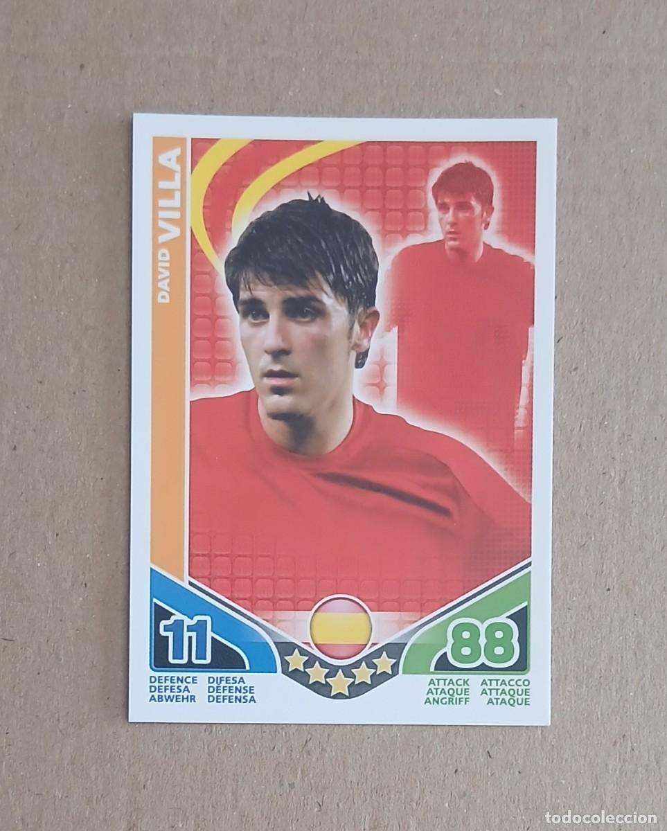 Cromos de Futebol: CROMO DE DAVID VILLA ESPA&Ntilde;A TOPPS MATCH ATTAX SUD&Aacute;FRICA 2010. Nuevo.