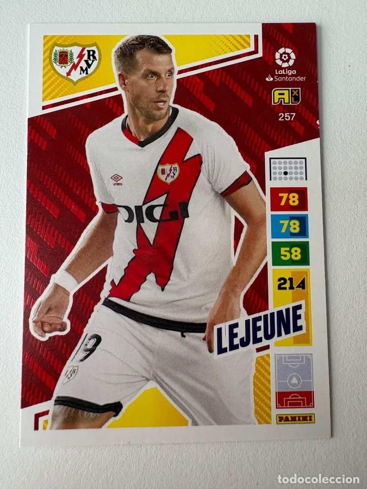 Cromos de f&uacute;tbol: Lejeune Rayo Vallecano 257 Adrenalyn 2022-23