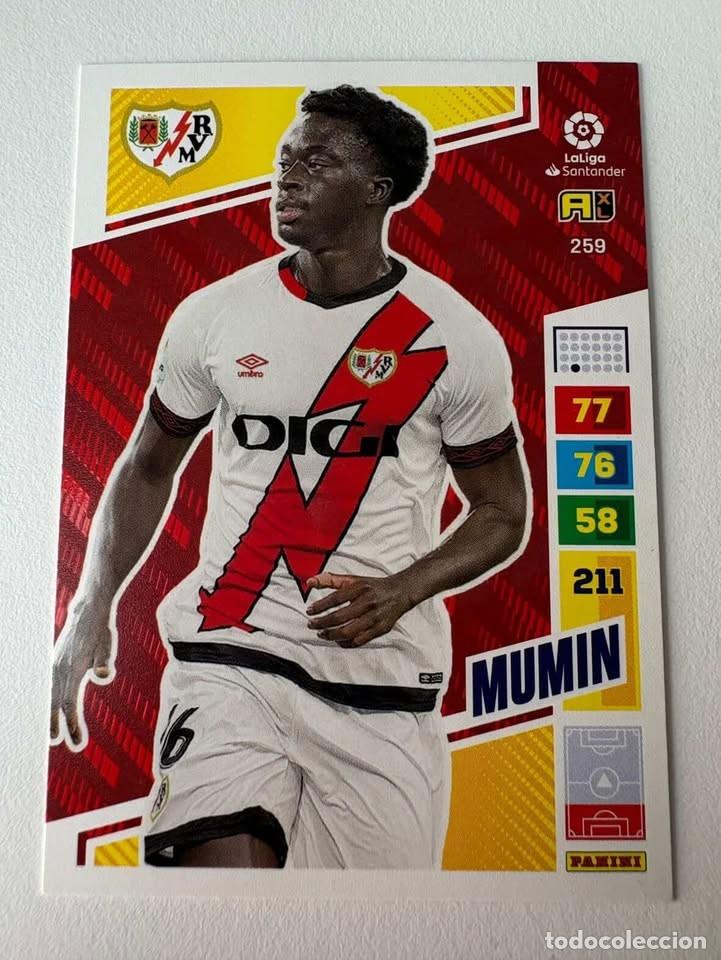 Cromos de f&uacute;tbol: Mumin Rayo Vallecano 259 Adrenalyn 2022-23