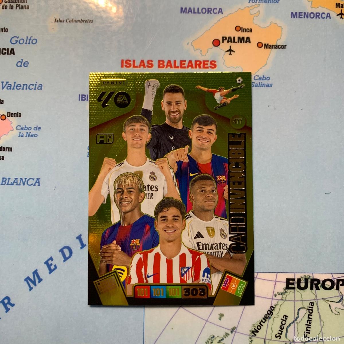 Cromos de f&uacute;tbol: Card invencible de oro n&uacute;mero 477 cromo Adrenalyn XL 25-26 2025-2026