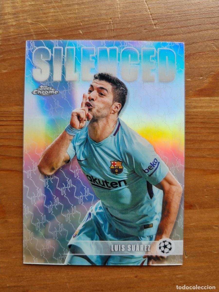 Cromos de f&uacute;tbol: SHH-4 LUIS SU&Aacute;REZ (FC Barcelona) SILENCED. Topps Chrome UEFA Champions League 2025 2026 25 26