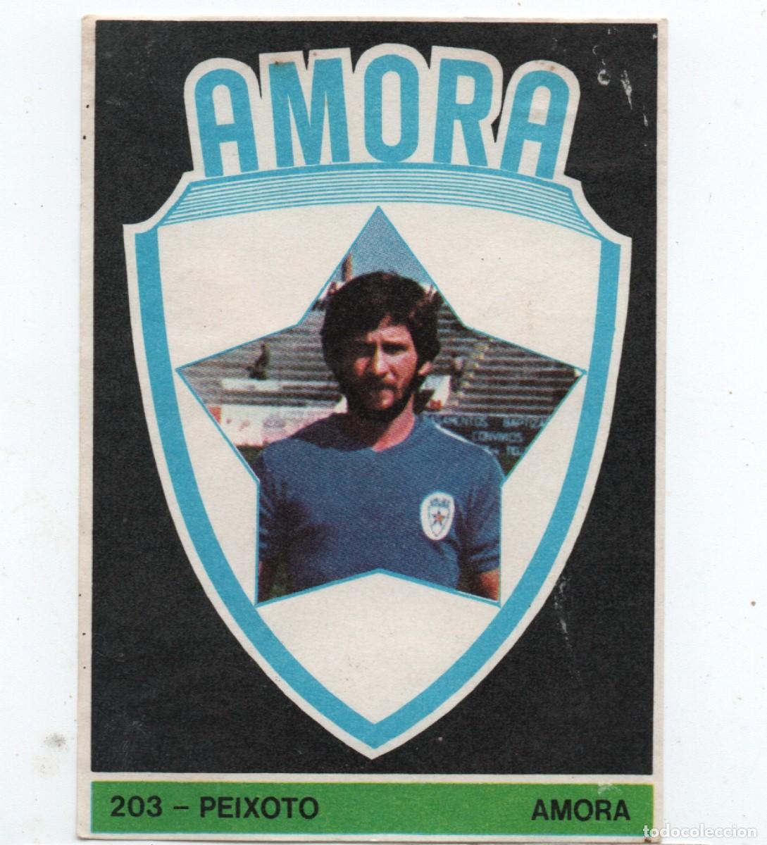 Cromos de Futebol: PORTUGAL OLD FOOTBALL STICKER # 203 PEIXOTO, AMORA, NORMAL CONDITION