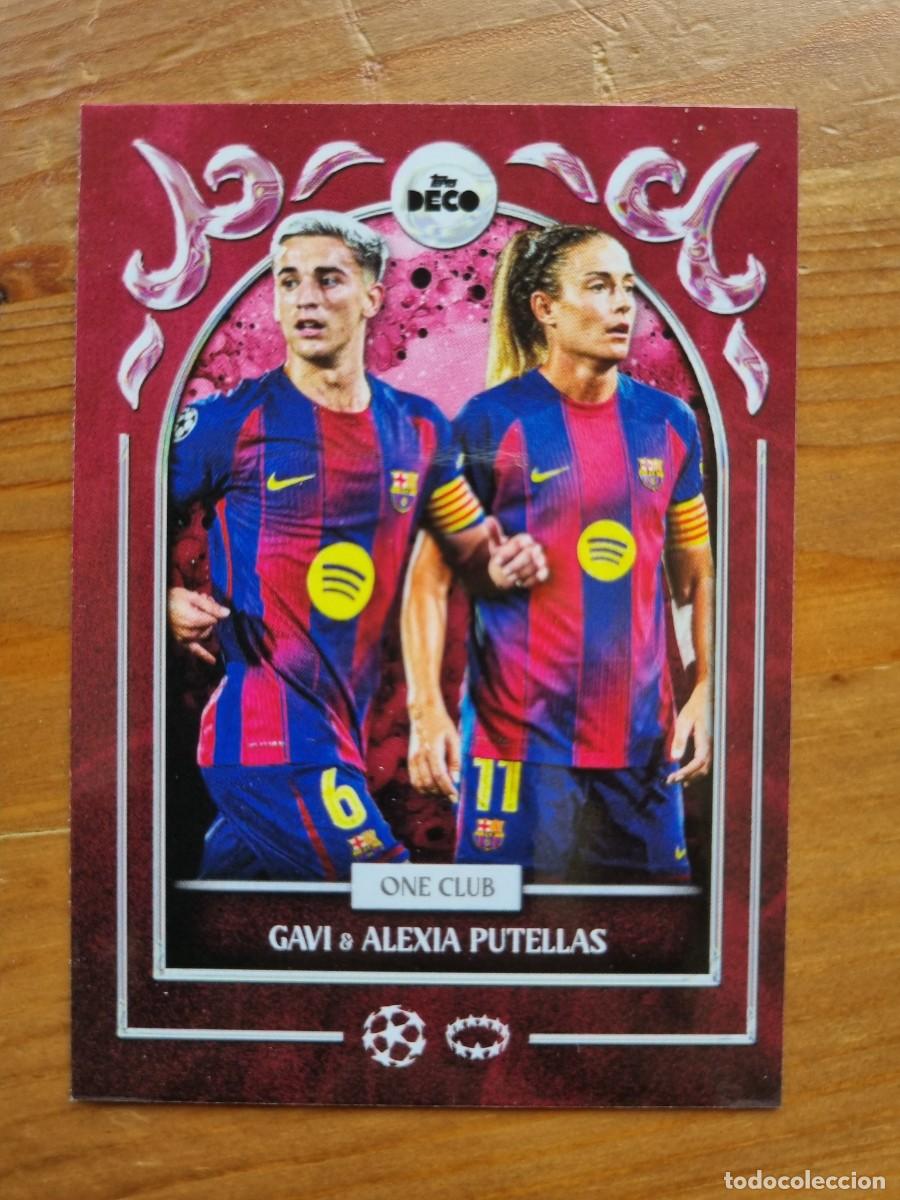 Fu&szlig;ball-Sticker: GAVI & ALEXIA PUTELLAS (FC Barcelona) ONE CLUB. Topps Deco 2025 2026 25 26