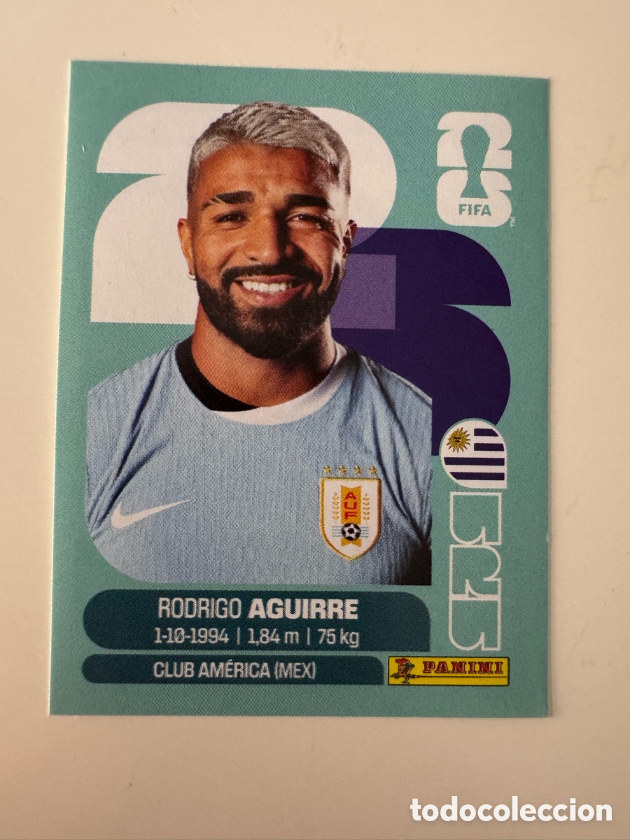 Cromos de f&uacute;tbol: FIFA WORLD CUP 2026 STICKER PANINI &ndash; Rodrigo Aguirre &ndash; Uruguay URU19 URU 19