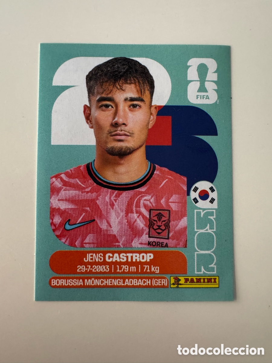 Cromos de f&uacute;tbol: FIFA WORLD CUP 2026 STICKER PANINI &ndash; Jens Castrop &ndash; Corea del Sur KOR15
