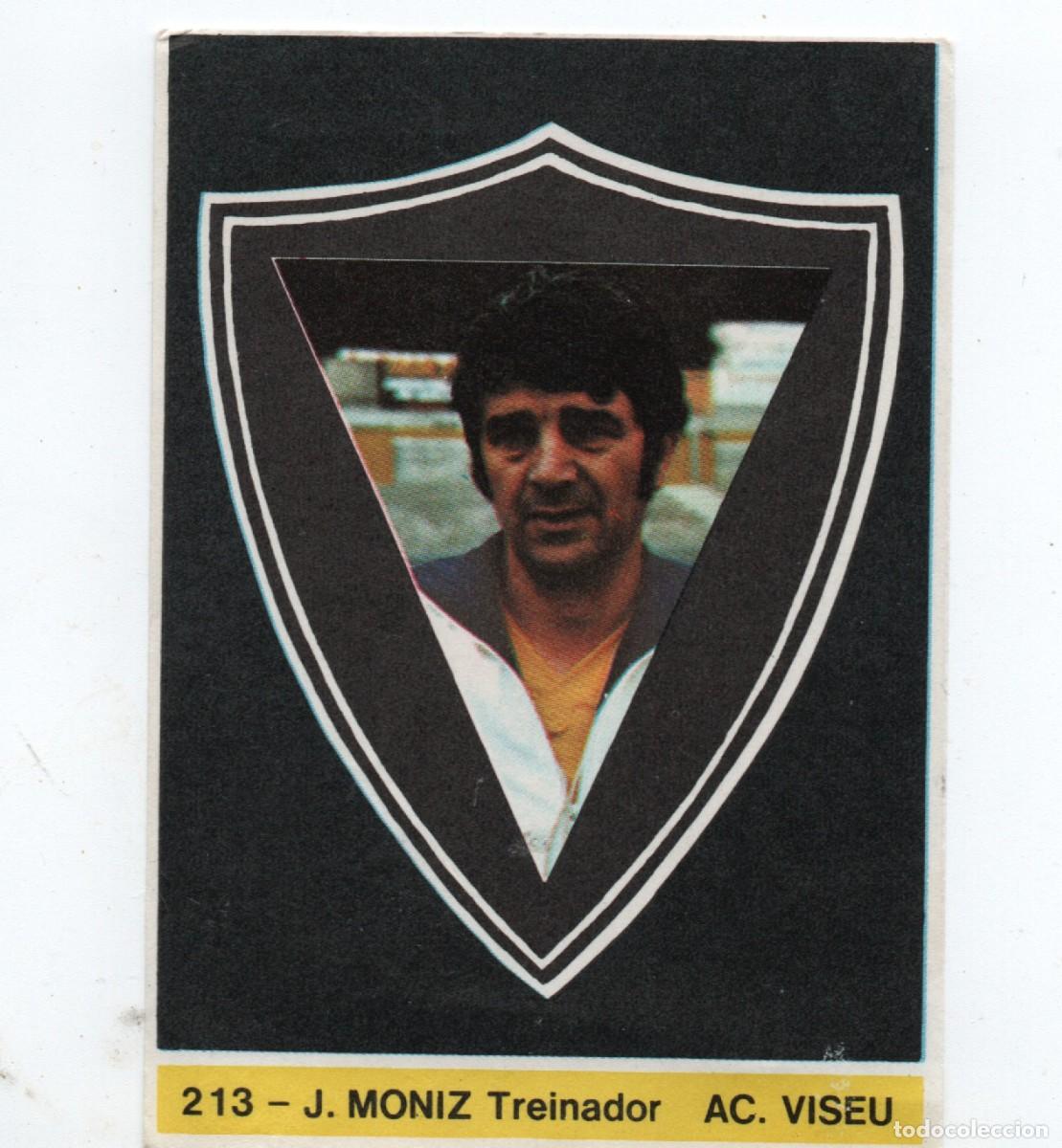 Cromos de f&uacute;tbol: PORTUGAL OLD FOOTBALL STICKER # 213 - J. MONIZ, TREINADOR, AC. VISEU, NORMAL CONDITION