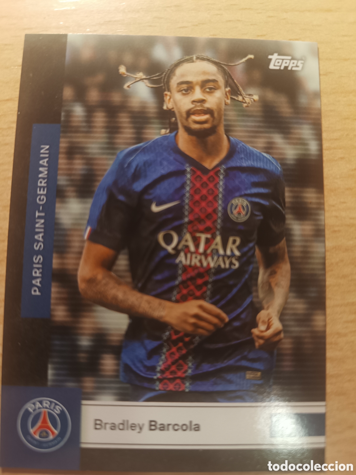 Cromos de f&uacute;tbol: 17 BRADLEY BARCOLA TEAM SET PARIS SAINT GERMAIN PSG 2025 2026 TOPPS 25 26