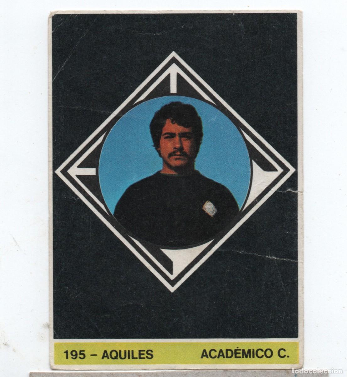 Cromos de f&uacute;tbol: PORTUGAL OLD FOOTBALL STICKER # 195 - AQUILES, ACAD&Eacute;MICO C. , NORMAL CONDITION