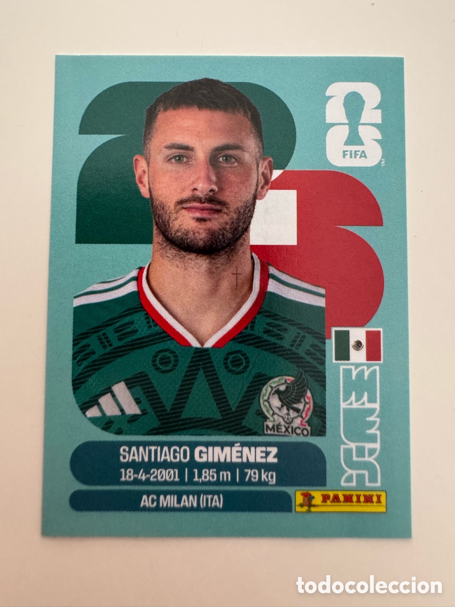 Cromos de f&uacute;tbol: FIFA WORLD CUP 2026 STICKER PANINI &ndash; Santiago Gim&eacute;nez &ndash; M&eacute;xico MEX16 Mex 16