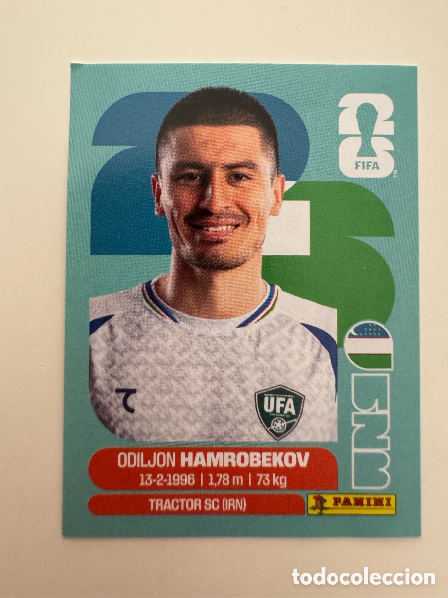 Cromos de f&uacute;tbol: FIFA WORLD CUP 2026 STICKER PANINI &ndash; Odiljon Hamrobekov &ndash; Uzbekist&aacute;n UZB10