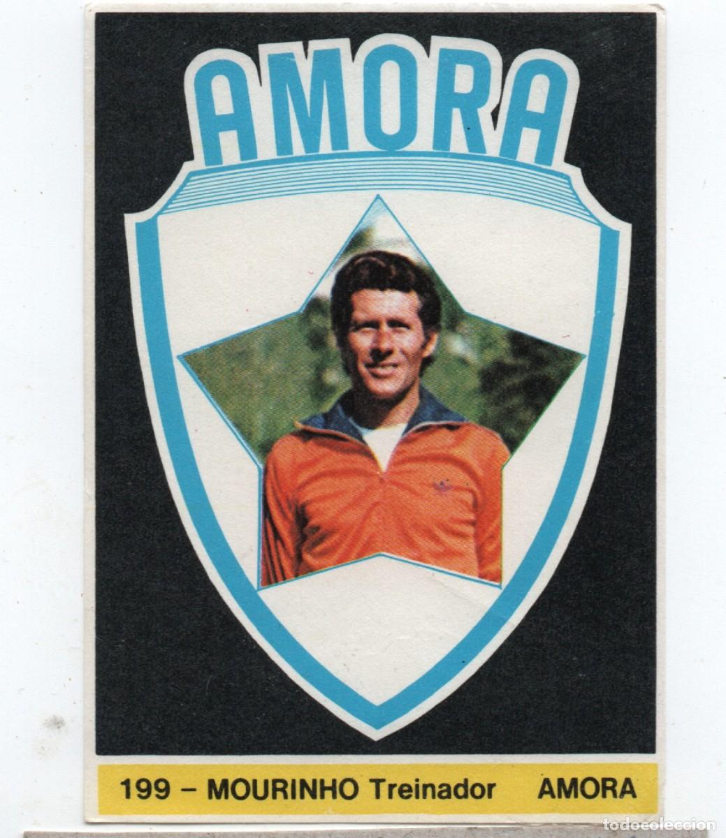 Cromos de f&uacute;tbol: PORTUGAL OLD FOOTBALL STICKER # 199 - MOURINHO, TREINADOR, AMORA, NORMAL CONDITION