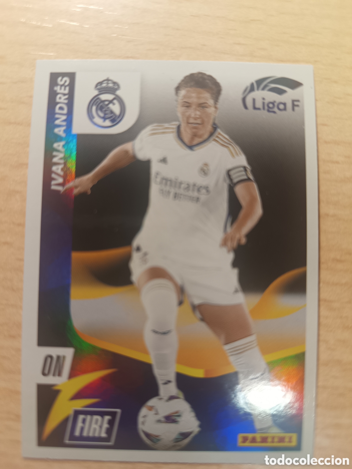 Cromos de f&uacute;tbol: 337 IVANA ANDRES ON FIRE REAL MADRID FEMENINO LIGA F 2023 2024 PANINI 23 24