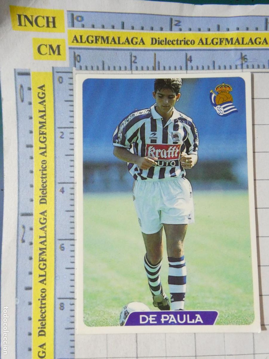 Cromos de f&uacute;tbol: CROMO TRADING CARD FICHA LIGA 95 96. 198 DE PAULA REAL SOCIEDAD. 77