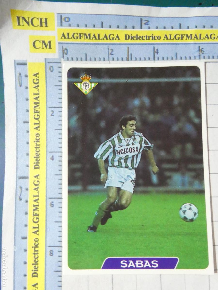 Cromos de f&uacute;tbol: CROMO TRADING CARD FICHA LIGA 95 96. 52 REAL BETIS SABAS. 79