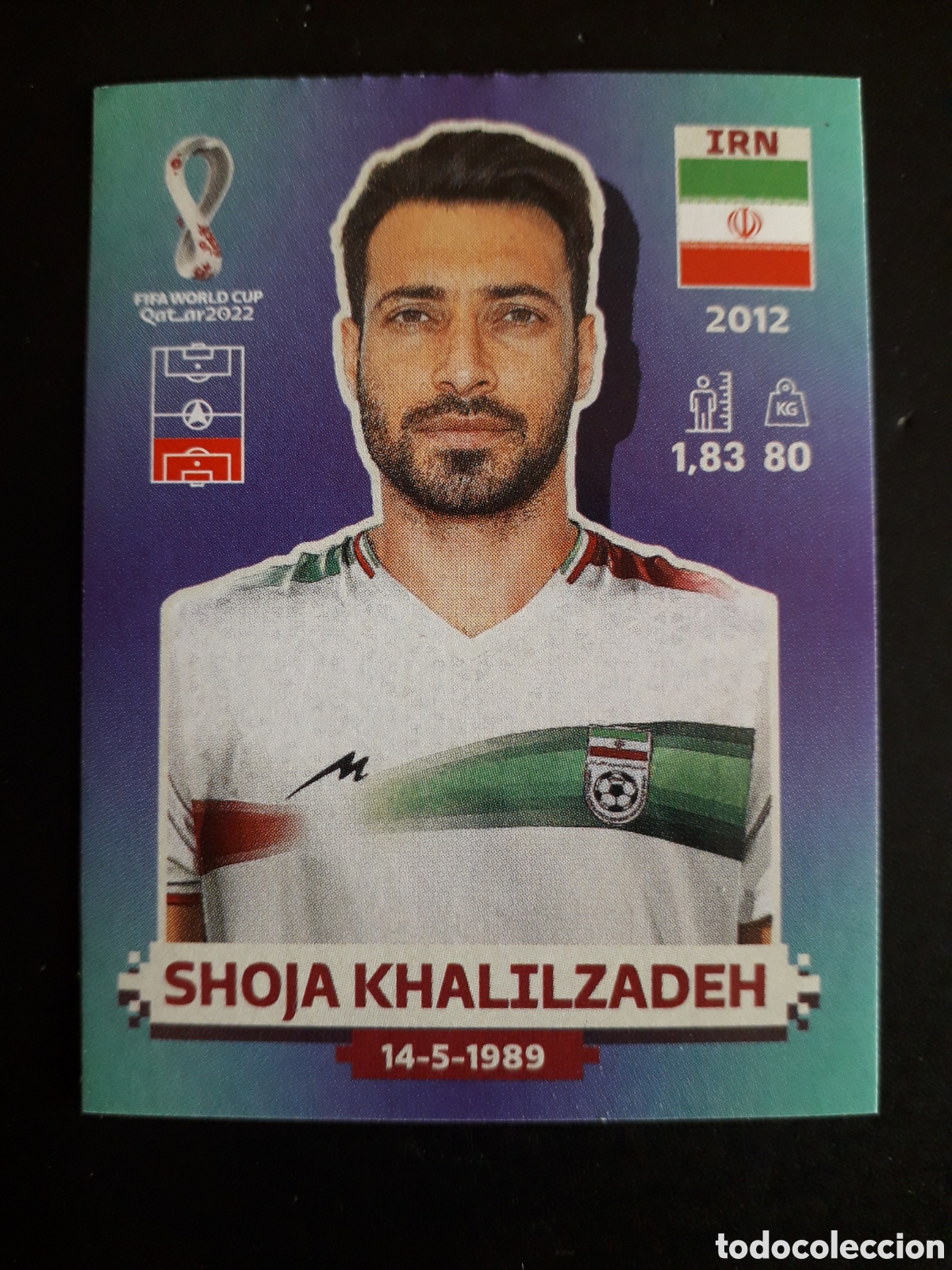 Figurine di Calcio: SHOJA KHALILZADEH IR&Aacute;N N&deg; 8 COPA MUNDIAL DE F&Uacute;TBOL QATAR 2022 22 PANINI SIN PEGAR PEDIDO M&Iacute;NIMO 3&euro;.