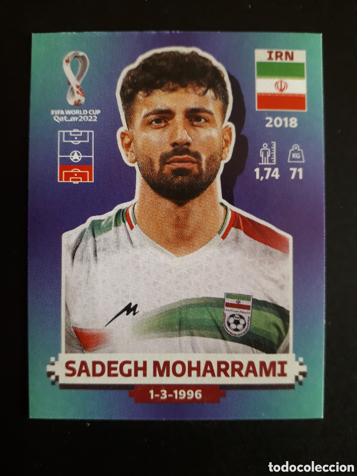 Cromos de f&uacute;tbol: SADEAGH MOHARRAMI IR&Aacute;N N&deg; 10 COPA MUNDIAL DE F&Uacute;TBOL QATAR 2022 22 PANINI SIN PEGAR PEDIDO M&Iacute;NIMO 3&euro;.