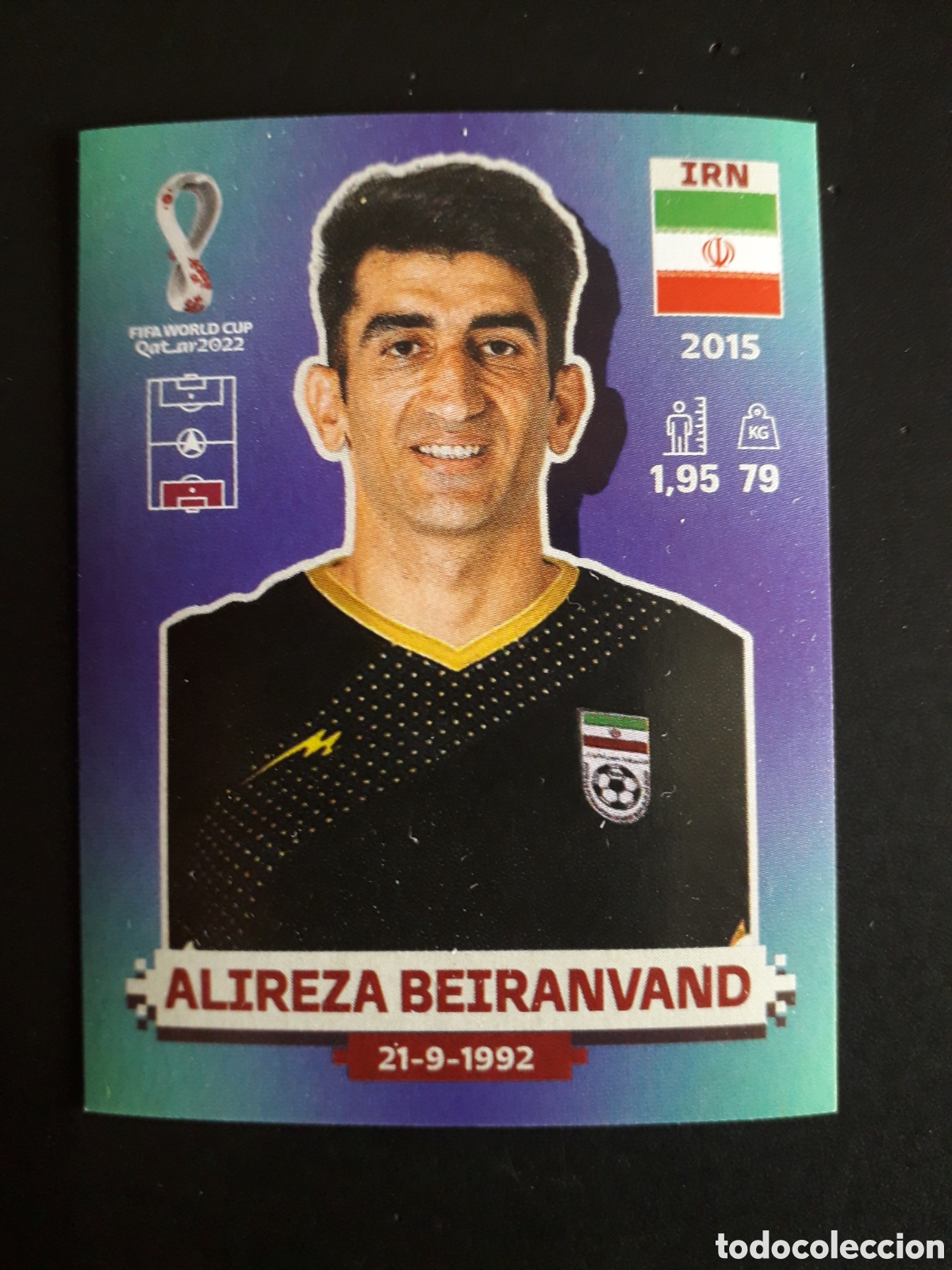 Cromos de f&uacute;tbol: ALIREZA BEIRANVAND IR&Aacute;N N&deg; 4 COPA MUNDIAL DE F&Uacute;TBOL QATAR 2022 22 PANINI SIN PEGAR PEDIDO M&Iacute;NIMO 3&euro;.