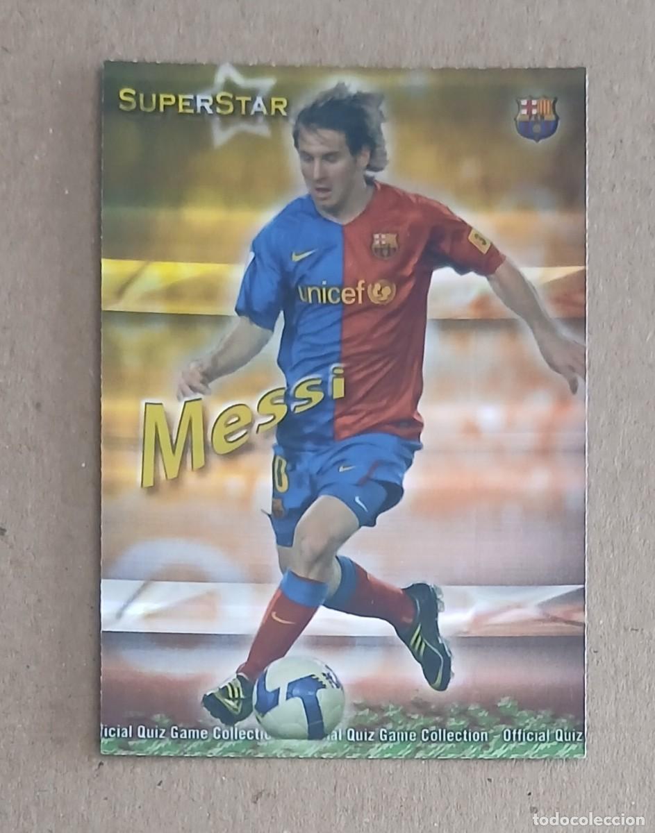 Cromos de f&uacute;tbol: CROMO n&ordm; 27 MESSI BARCELONA SUPERSTAR RAYAS HORIZONTALES MUNDICROMO 2009- 2010. Nuevo.