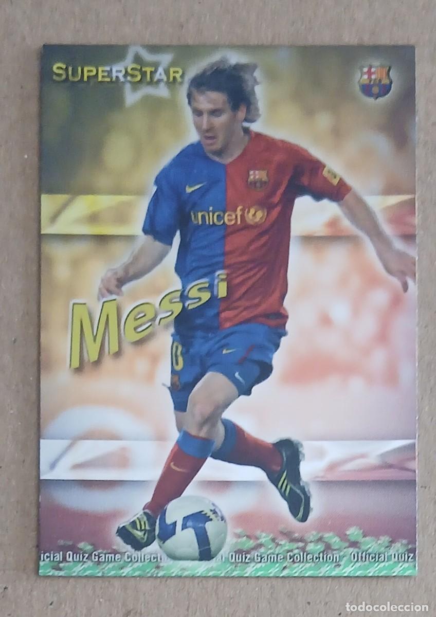 Cromos de f&uacute;tbol: CROMO n&ordm; 27 MESSI BARCELONA SUPERSTAR BRILLO LISO MUNDICROMO 2009- 2010. Nuevo.