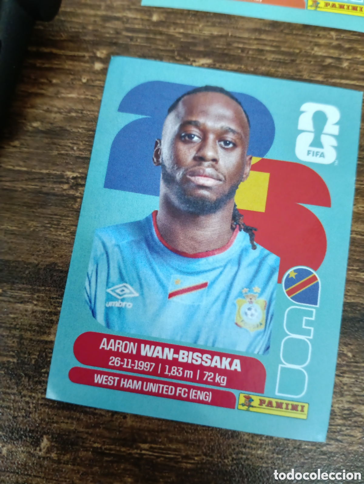 Cromos de f&uacute;tbol: COD 3 COD3 AARON WAN BISSAKA REPUBLICA CONGO ⚽ PANINI FIFA MUNDIAL WORLD CUP 26 2026 STICKER ⚽